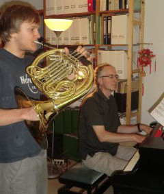 William Cuthbertson (Piano) accompanies Alban (French Horn)